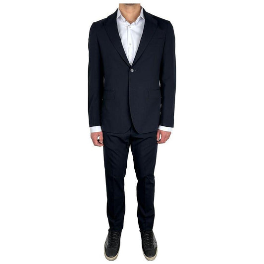 Aquascutum Elegant Navy Blue Two-Piece Suit Aquascutum