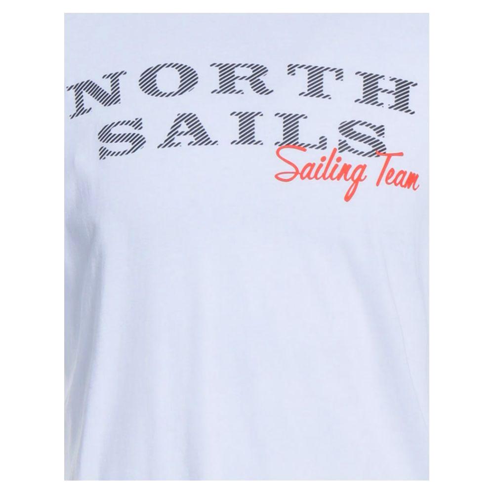 North Sails Pristine White Rubber Logo Tee North Sails