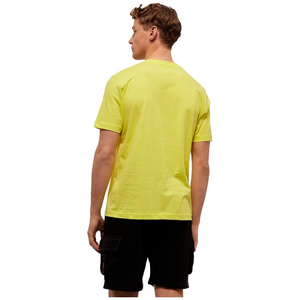 Refrigiwear Embossed Logo Cotton T-Shirt in Yellow Refrigiwear