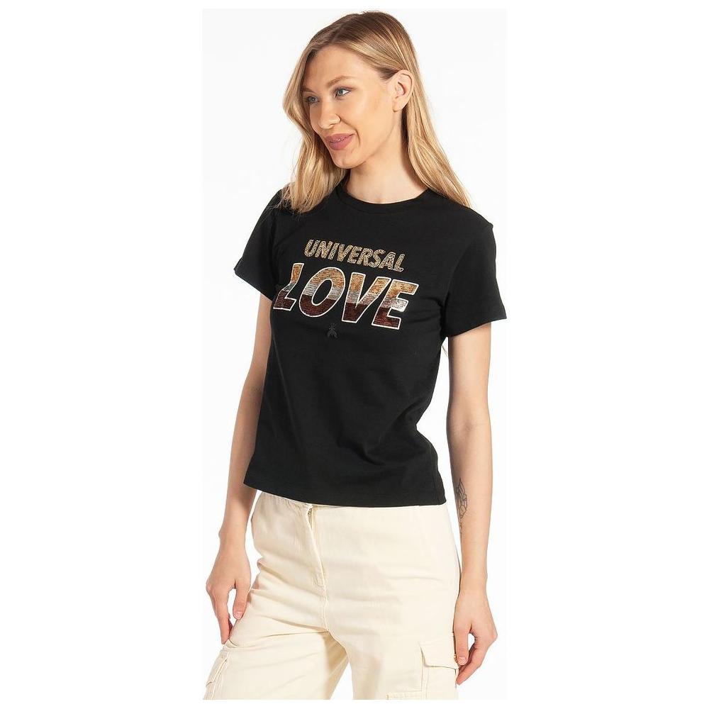 Patrizia Pepe Rhinestone Front Cotton Tee Patrizia Pepe