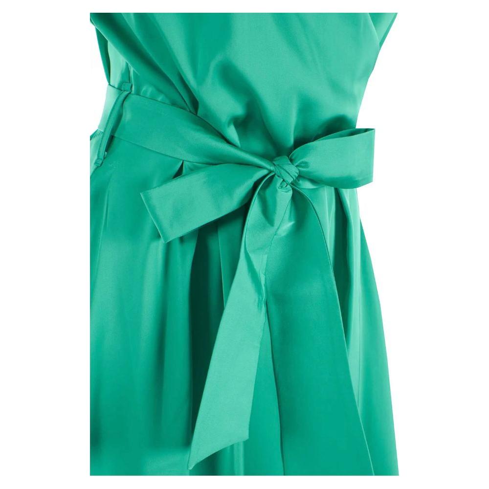 Yes Zee Emerald Elegance Belted Midi Dress Yes Zee