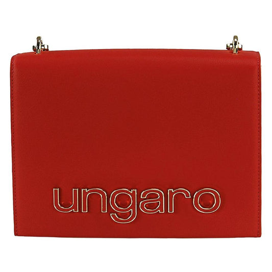 Ungaro Chic Calfskin Shoulder Bag with Metal Logo