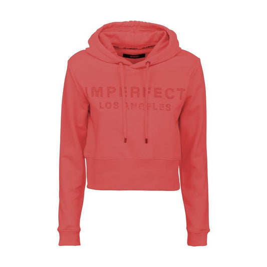 Imperfect Red Cotton Women's Hoodie Imperfect