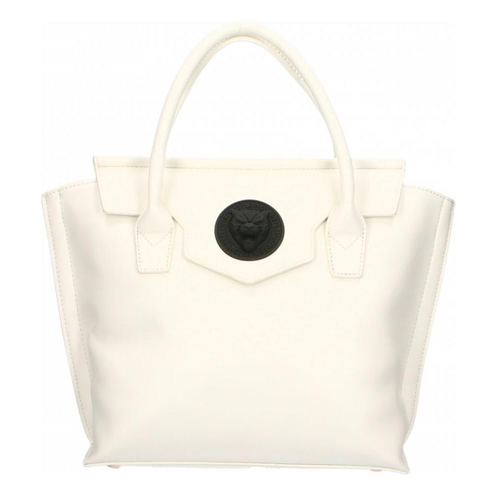 Plein Sport Elegant White Handbag With Magnetic Closure Plein Sport