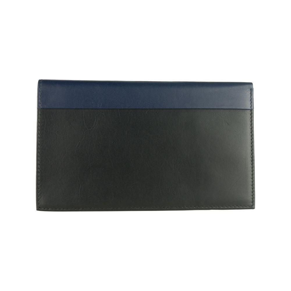 Cavalli Class Blue Calfskin Men Wallet MAN WALLETS Cavalli Class