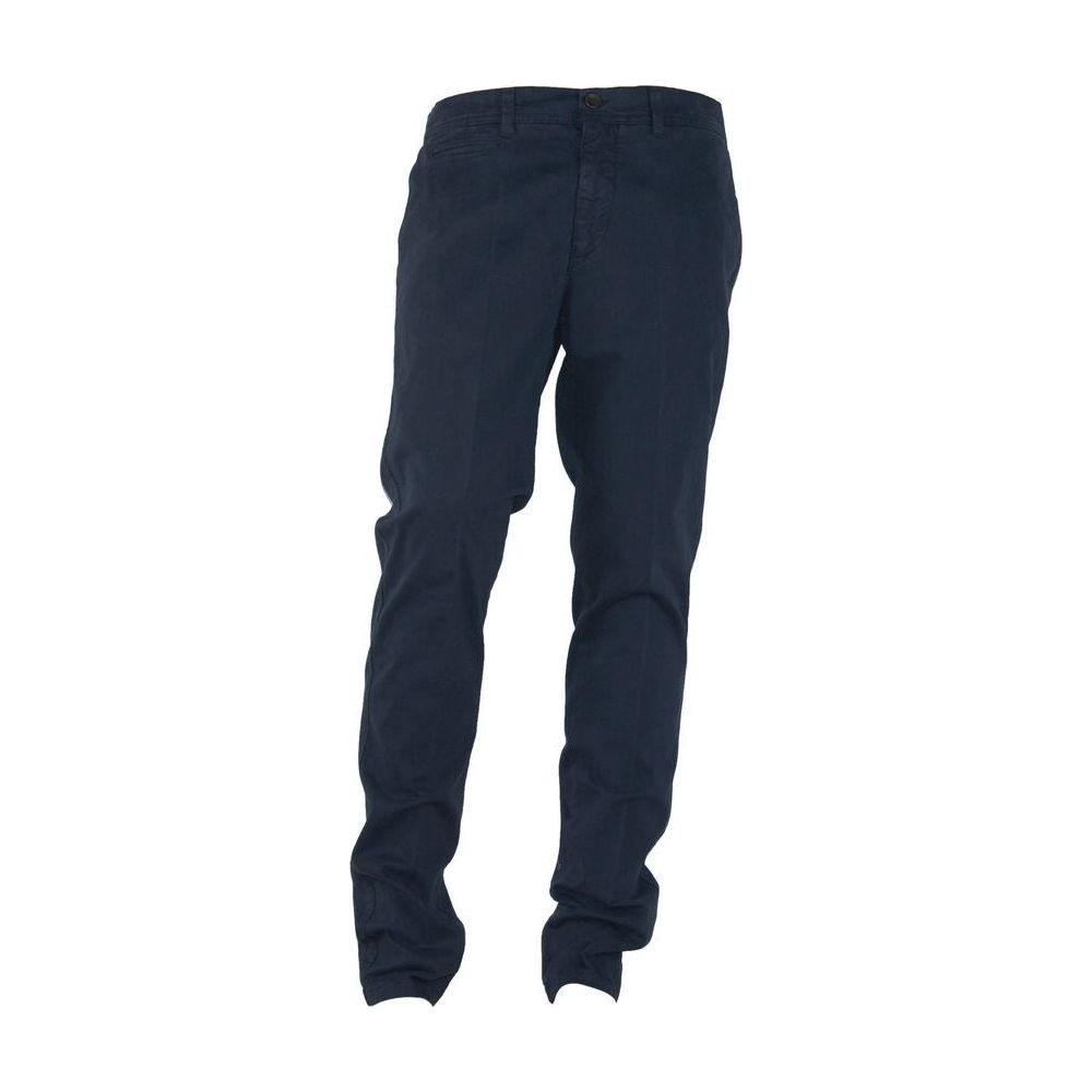 Made in Italy Elegant Blue Winter Trousers Made in Italy