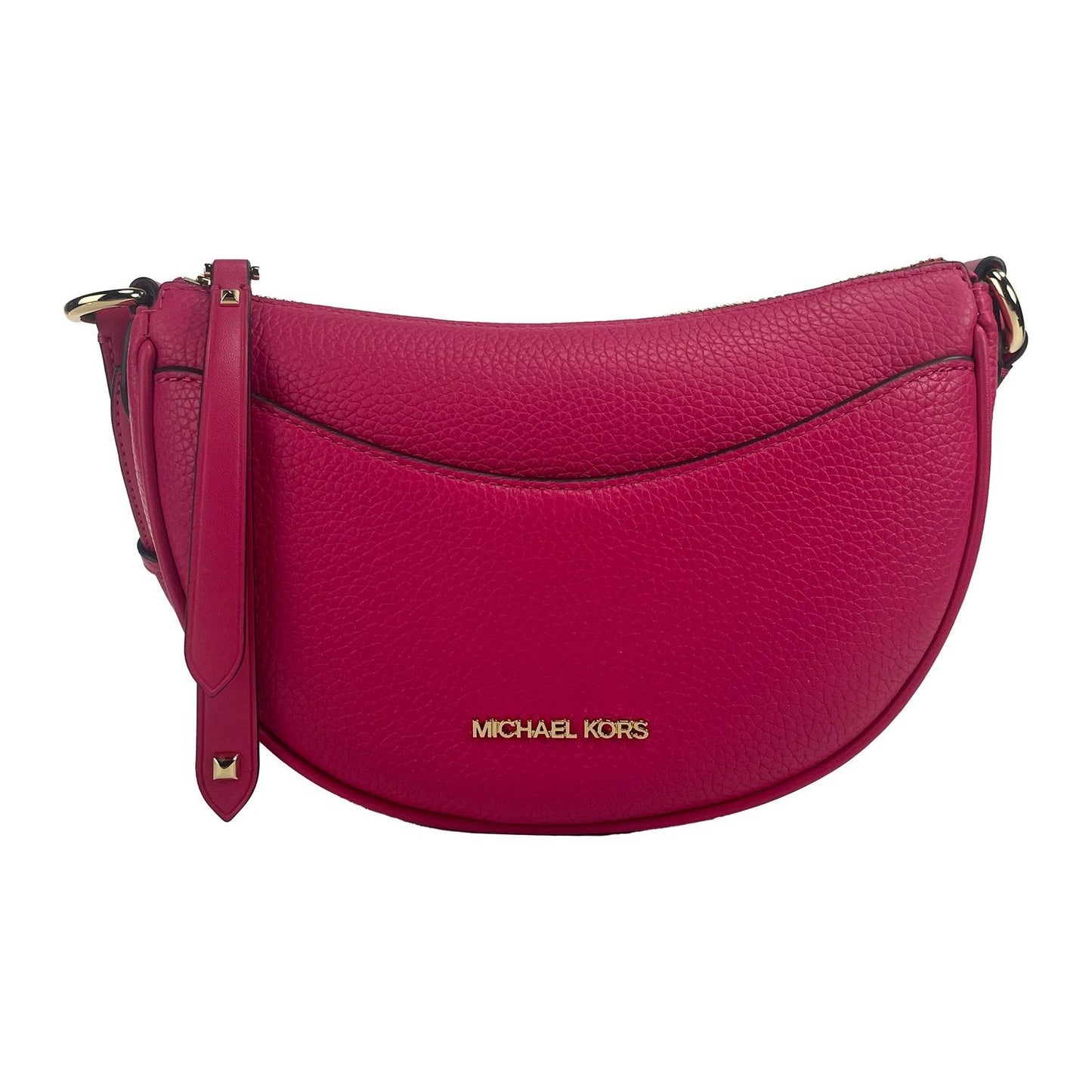 Michael Kors Dover Small Pink Half Moon Crossbody Bag Purse Michael Kors