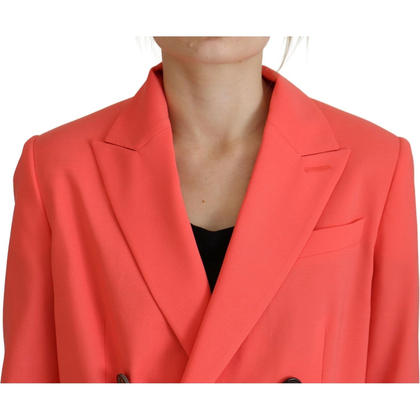 Dsquared² Pink Double Breasted Coat Blazer Jacket Dsquared²