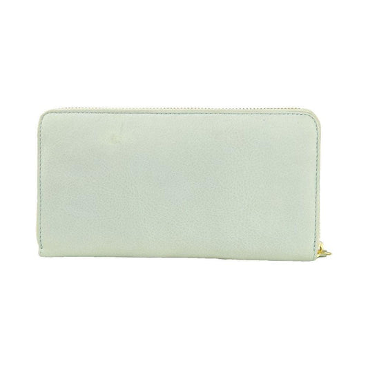 Cavalli Class Gray Calfskin Women Wallet WOMAN WALLETS Cavalli Class