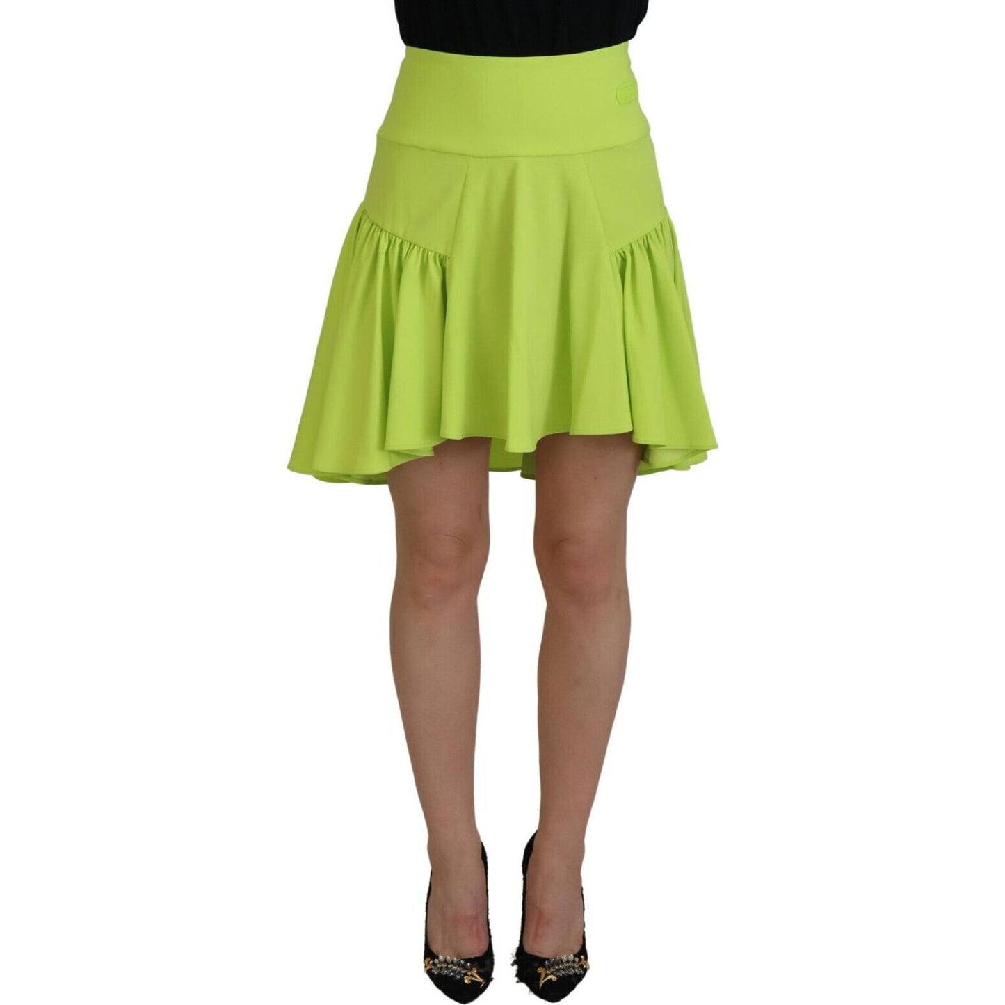 Dsquared² Green High Waist A-line Pleated Mini Women Skirt Dsquared²