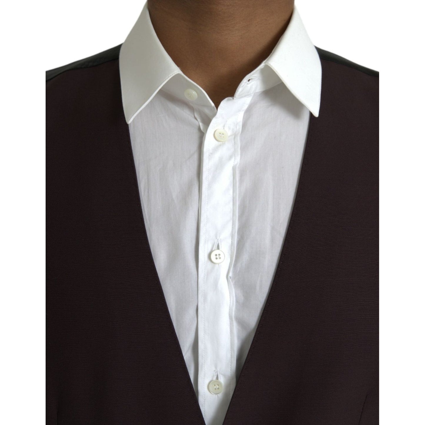 Dolce & Gabbana Brown Wool Waistcoat Dress Formal Vest Dolce & Gabbana