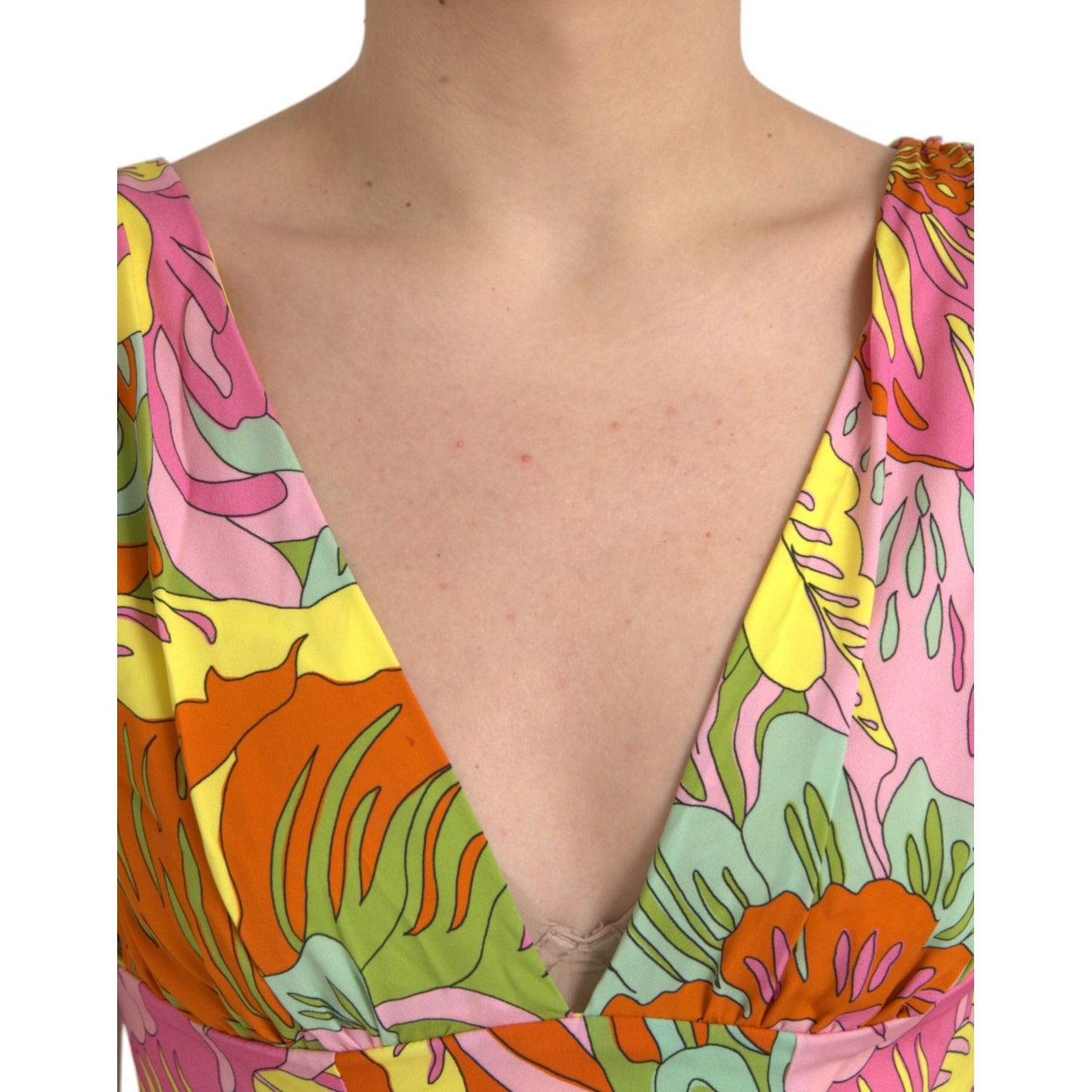 Dolce & Gabbana Multicolor Floral Silk A-Line Dress Dolce & Gabbana