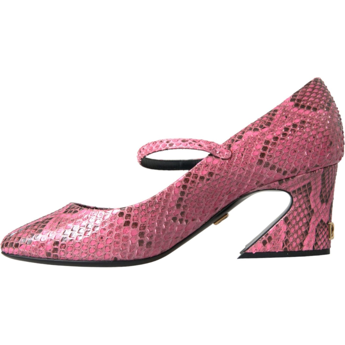 Dolce & Gabbana Pink Python Leather Mary Jane Heels Shoes Dolce & Gabbana