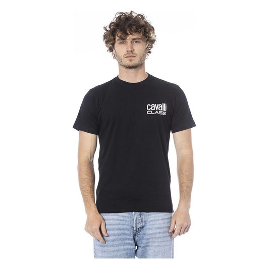 Cavalli Class Black Cotton T-Shirt