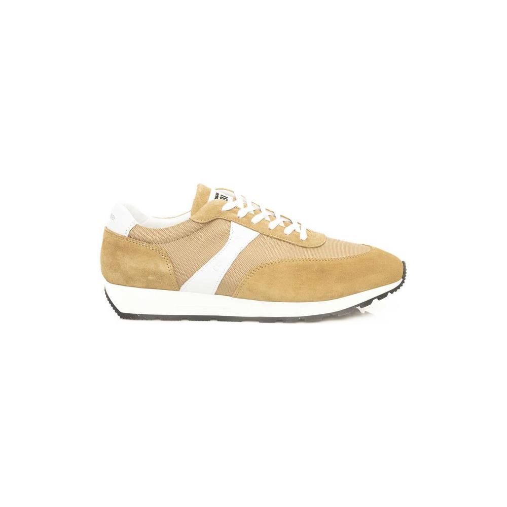 Cerruti 1881 Beige Calf Leather Men Sneaker Cerruti 1881