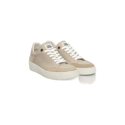 Cerruti 1881 Beige Cowhide Women Platform Sneaker Cerruti 1881
