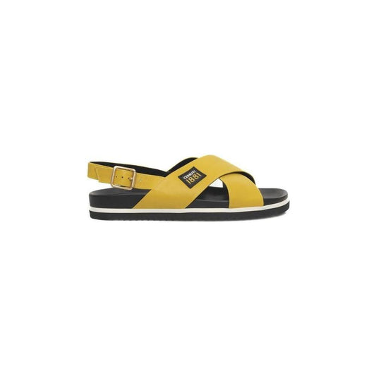 Cerruti 1881 Yellow Calf Leather Women Sandal Cerruti 1881