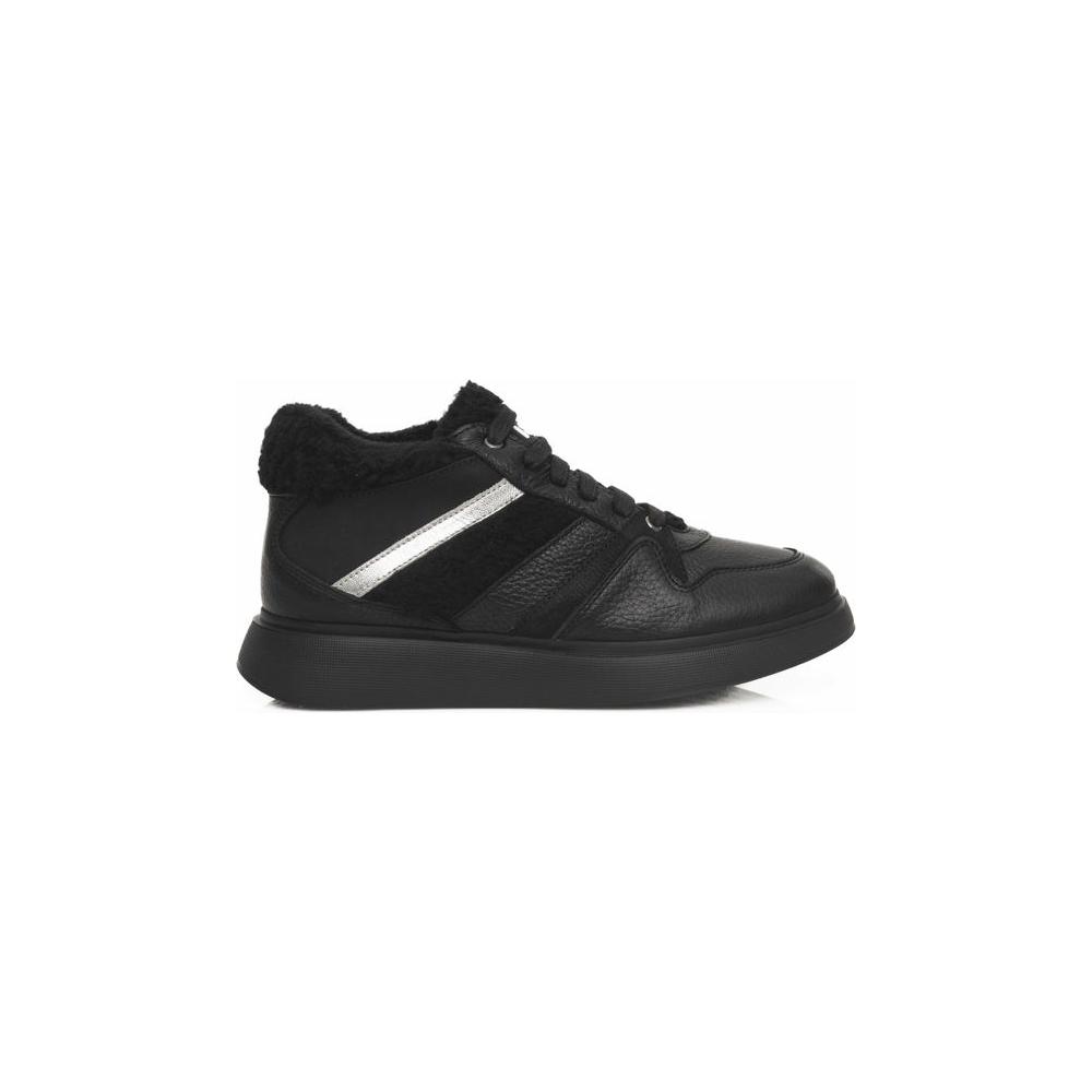 Cerruti 1881 Black Leather Women Sneaker