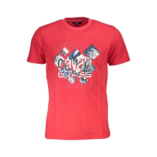 Cavalli Class Red Cotton T-Shirt Cavalli Class