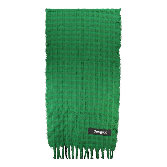 Desigual Green Polyester Scarf Desigual