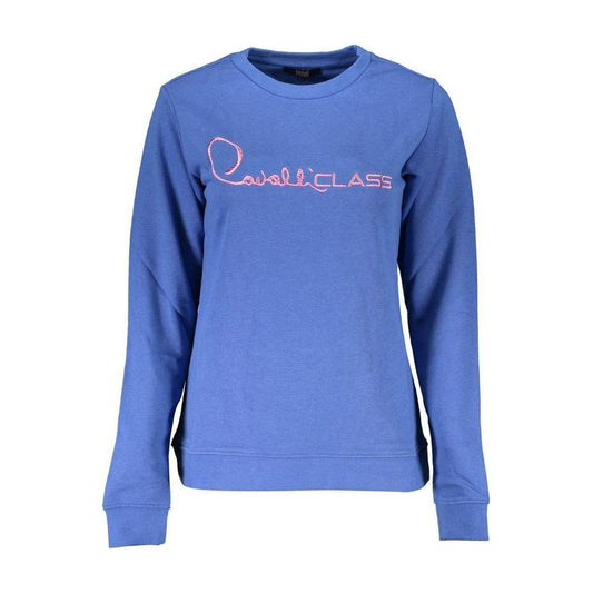 Cavalli Class Blue Cotton Sweater Cavalli Class