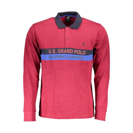 U.S. Grand Polo Red Cotton Polo Shirt U.S. Grand Polo