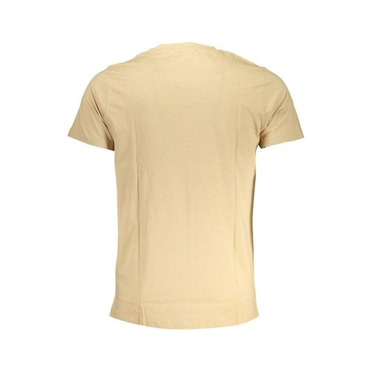 Cavalli Class Beige Cotton T-Shirt Cavalli Class