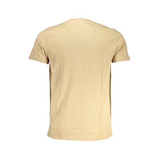 Cavalli Class Beige Cotton T-Shirt Cavalli Class