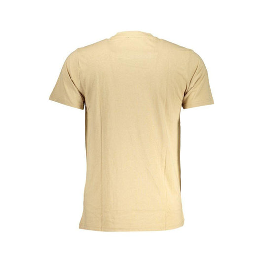 Cavalli Class Beige Cotton T-Shirt Cavalli Class