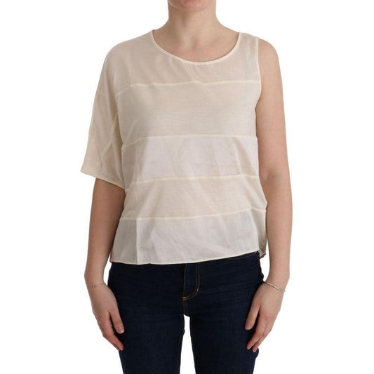 Costume National Beige Asymmetric Top Blouse Costume National