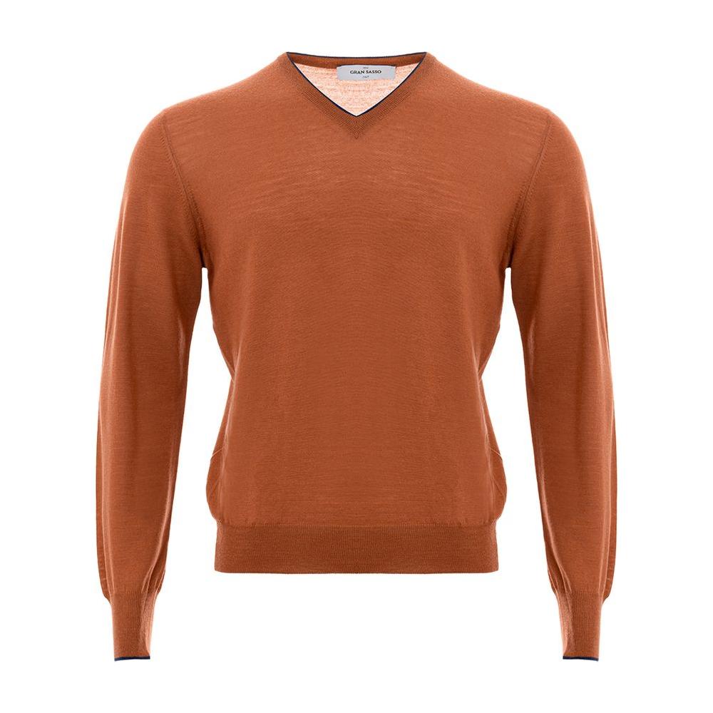 Gran Sasso Chic Orange Woolen Sweater for Sophisticated Men Gran Sasso