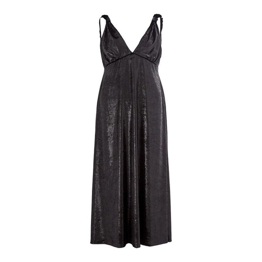 Lardini Elegant Polyester Black Dress Lardini