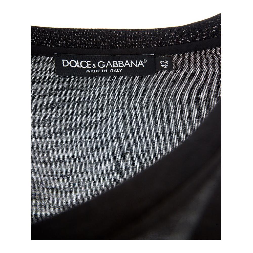 Dolce & Gabbana Elegant Black Cotton Top for Fashion-Forward Women Dolce & Gabbana