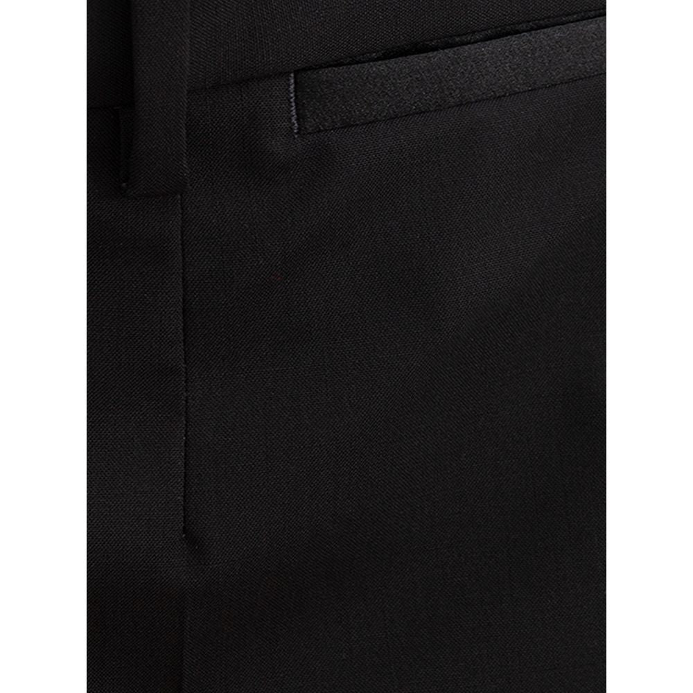 Dolce & Gabbana Sleek Black Wool Trousers for Men Dolce & Gabbana