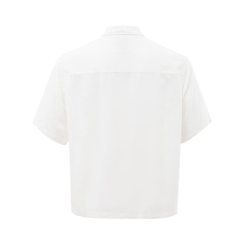 Armani Exchange Elegant White Viscose Shirt for Men Armani Exchange