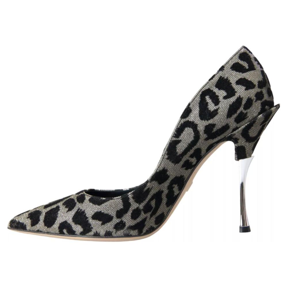 Dolce & Gabbana Gray Leather Di Calfskin Pump Dolce & Gabbana