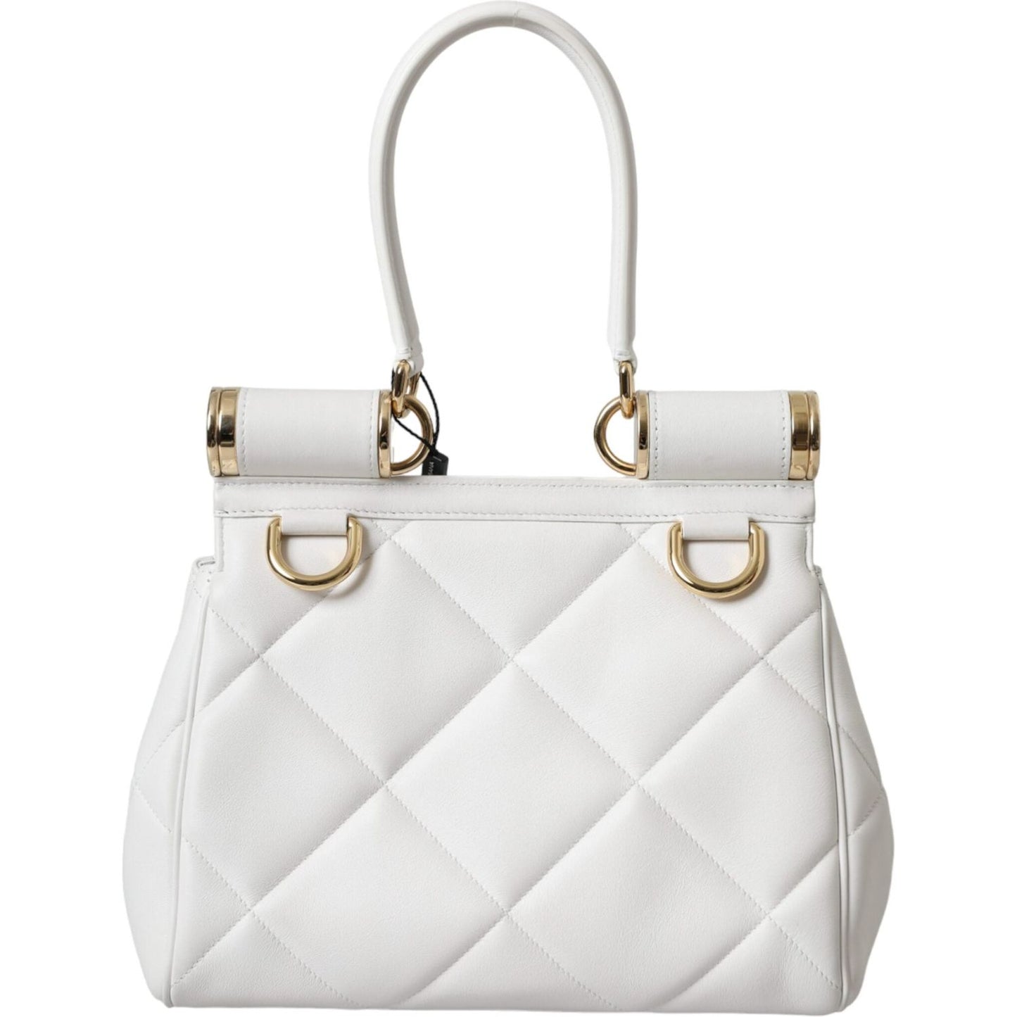 Dolce & Gabbana White Calf Leather 90's SICILY Shoulder Satchel Bag Dolce & Gabbana