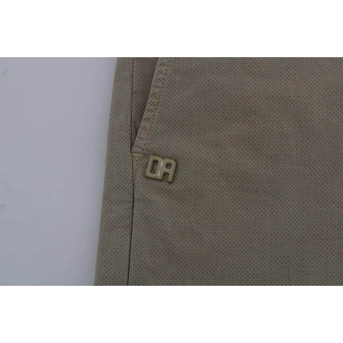 Daniele Alessandrini Beige Slim Fit Chinos for Sophisticated Style Jeans & Pants Daniele Alessandrini