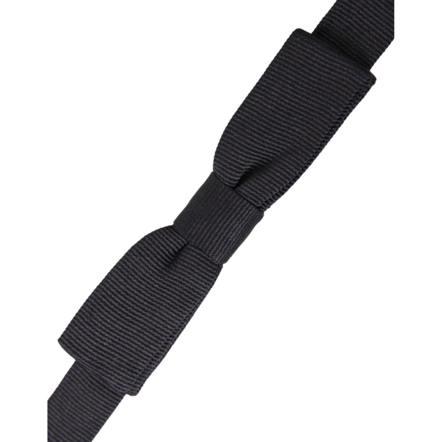 Dolce & Gabbana Black Silk Adjustable Men Neck Bow Tie Dolce & Gabbana