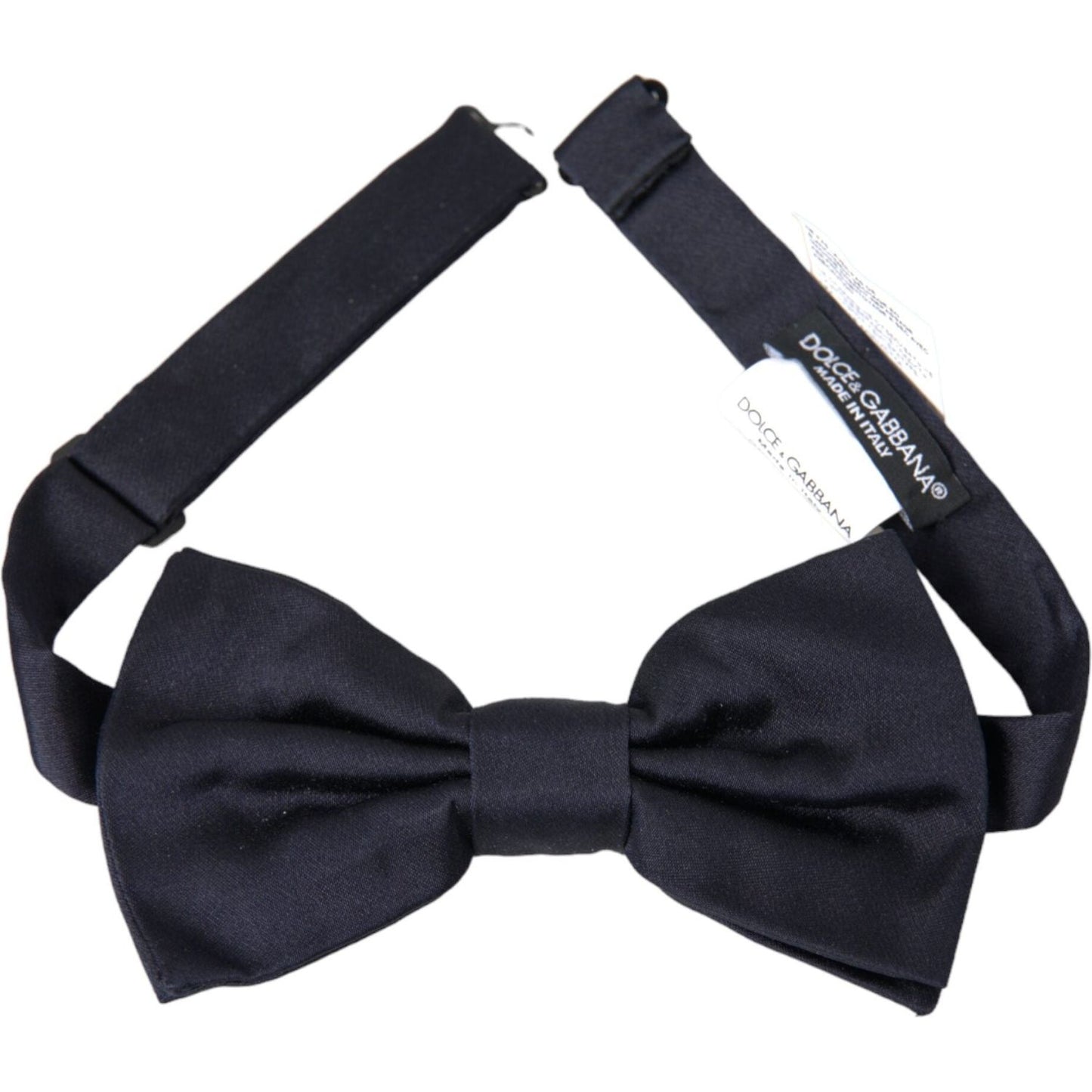 Dolce & Gabbana Dark Blue Silk Adjustable Neck Men Bow Tie Dolce & Gabbana