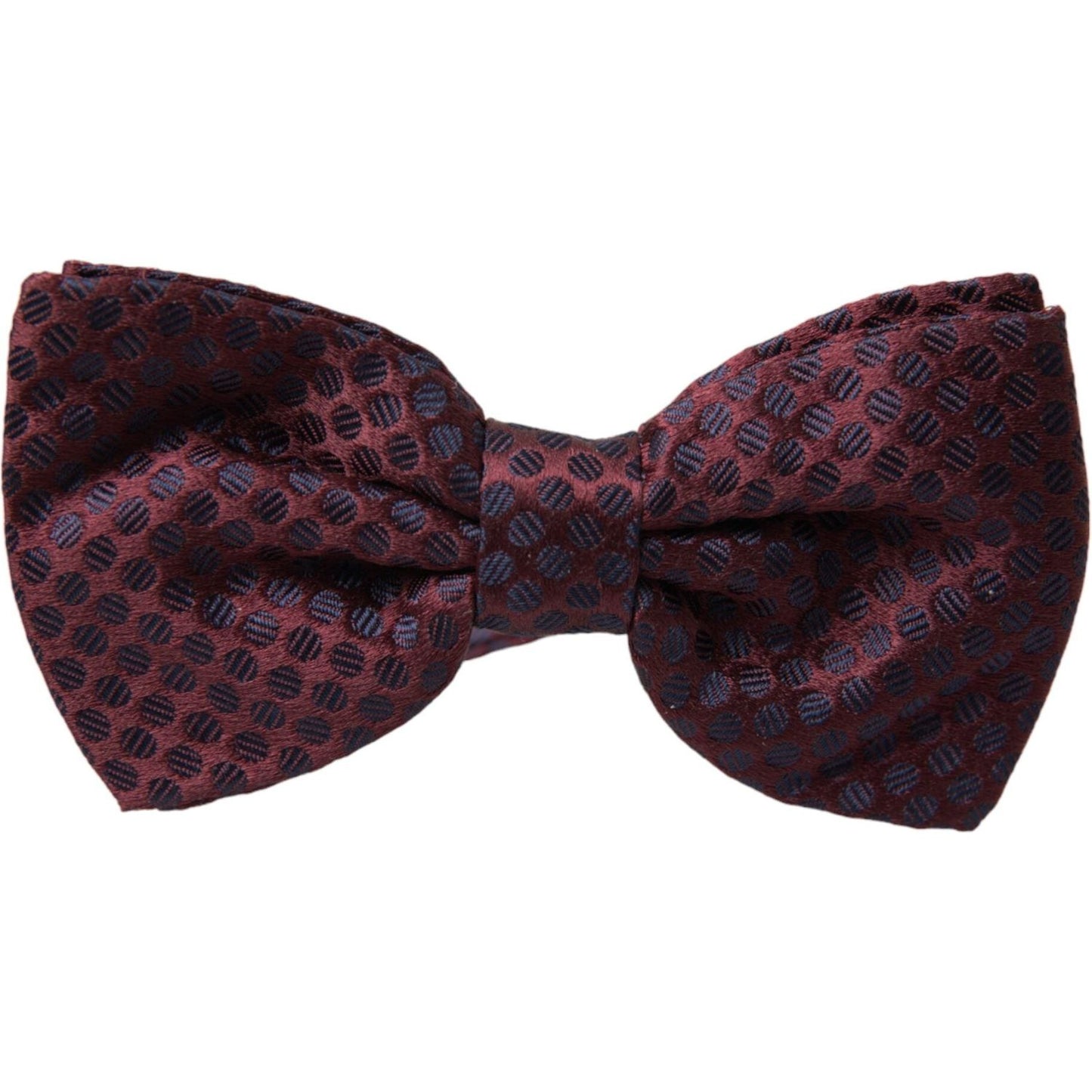 Dolce & Gabbana Maroon Polka Dots Silk Adjustable Neck Bow Tie Dolce & Gabbana