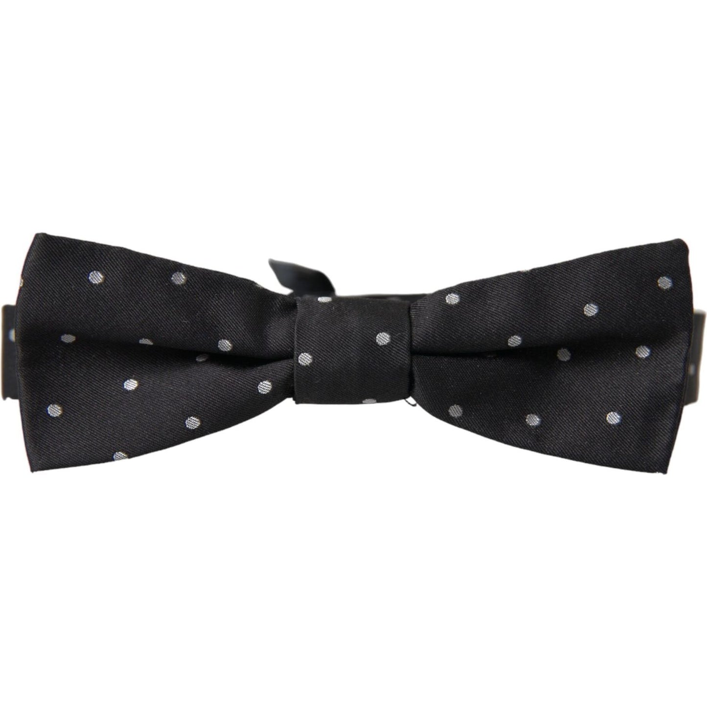 Dolce & Gabbana Black White Polka Dot Silk Men Neck Bow Tie Dolce & Gabbana