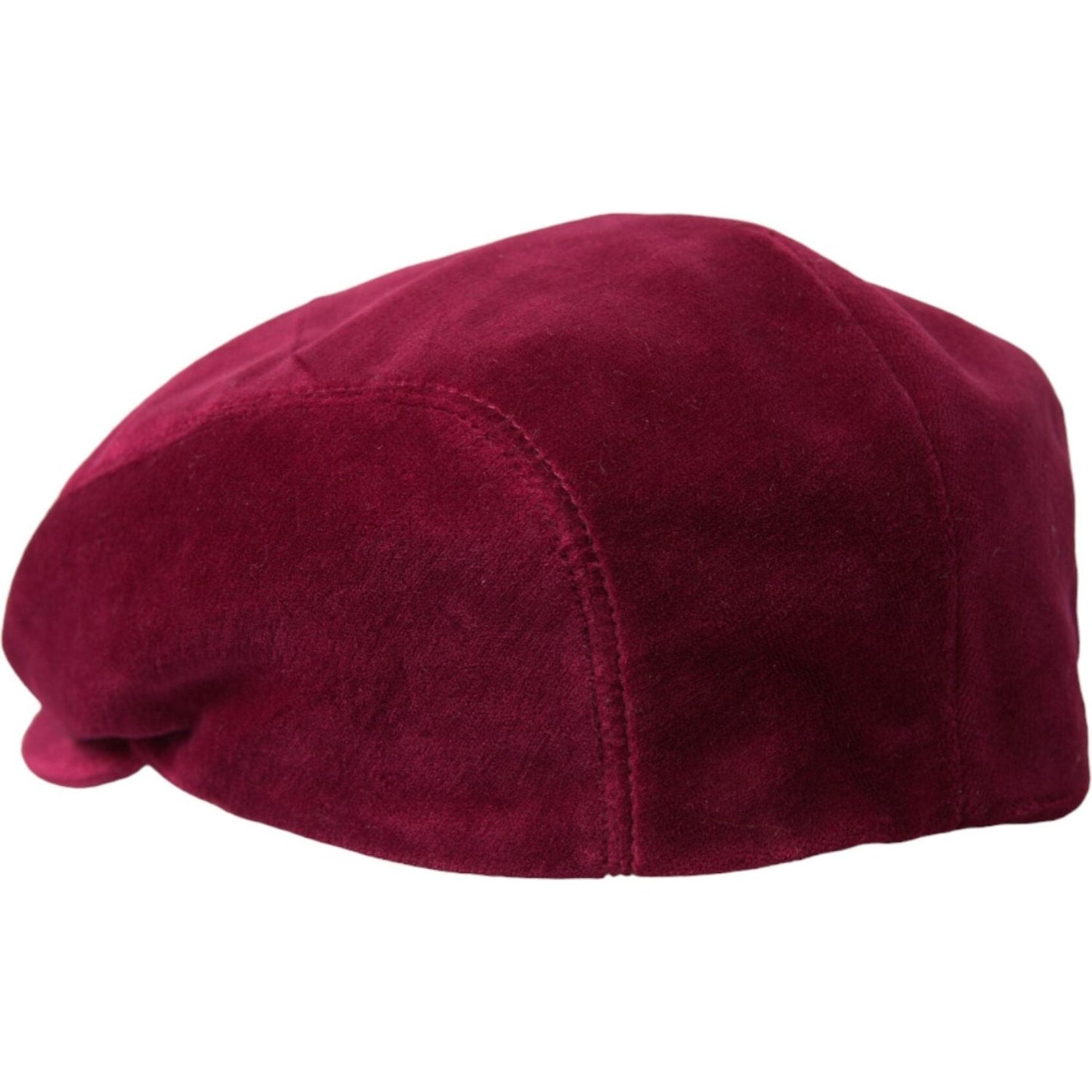 Dolce & Gabbana Maroon Velvet Cotton Newsboy Hat Men Dolce & Gabbana