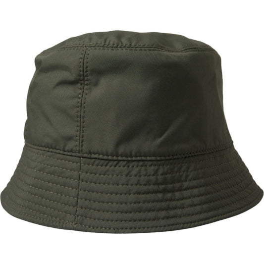 Dolce & Gabbana Army Green Polyester Cap Bucket Hat Men Dolce & Gabbana