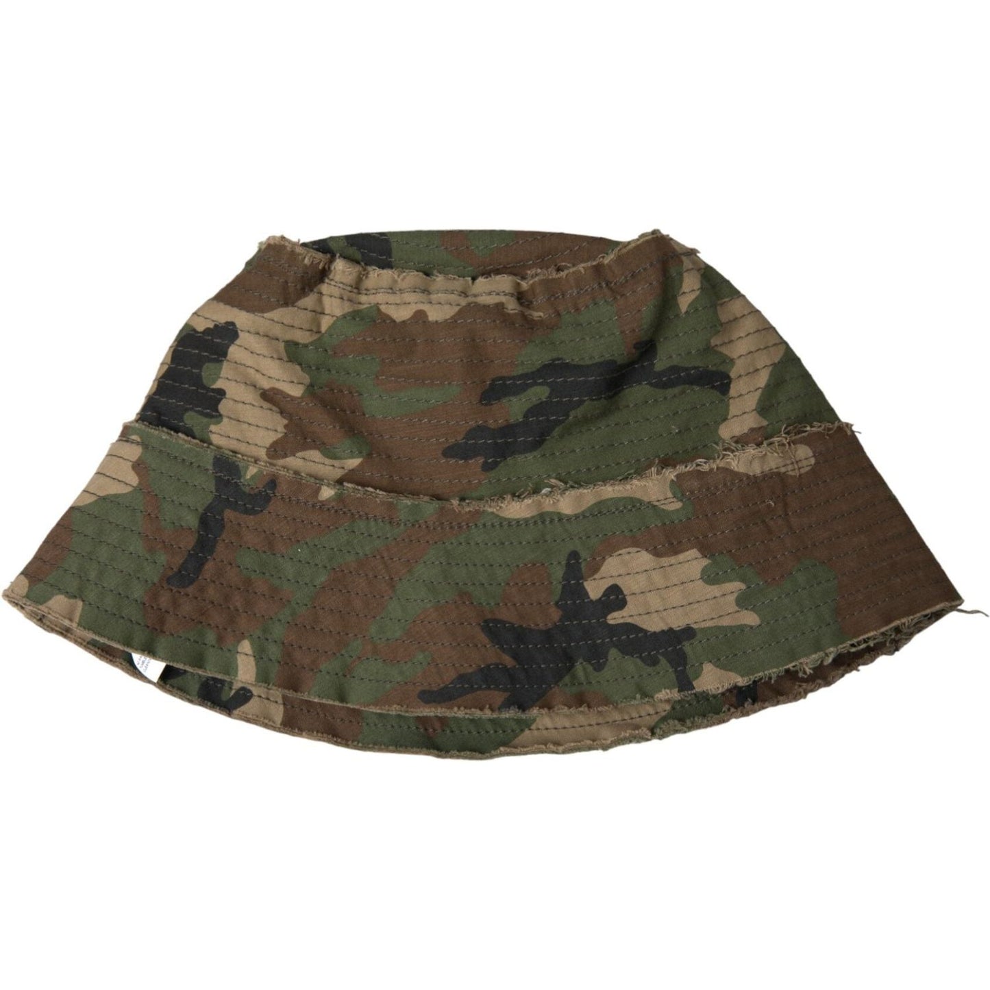 Dolce & Gabbana Green Camouflage Cotton Bucket Hat Men Dolce & Gabbana