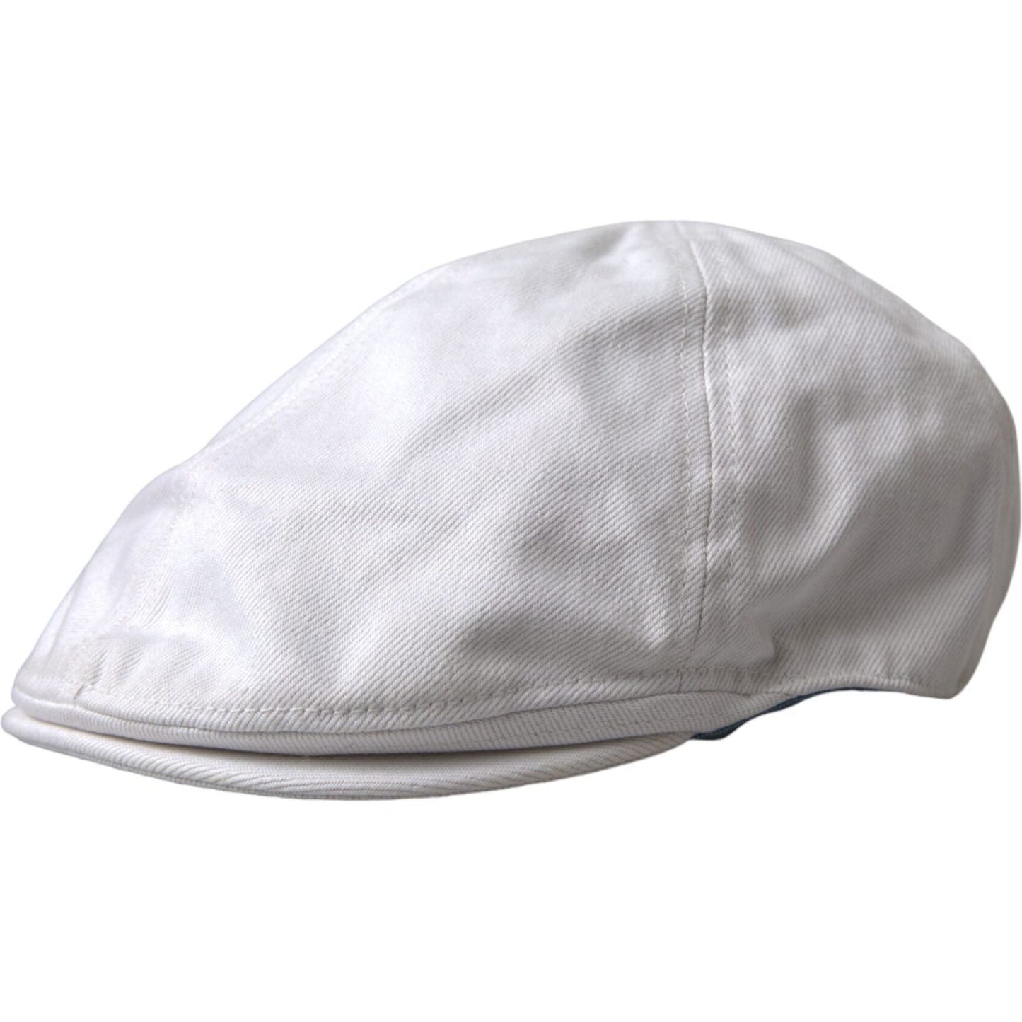 Dolce & Gabbana White Cotton Cloth Newsboy Hat Men Dolce & Gabbana