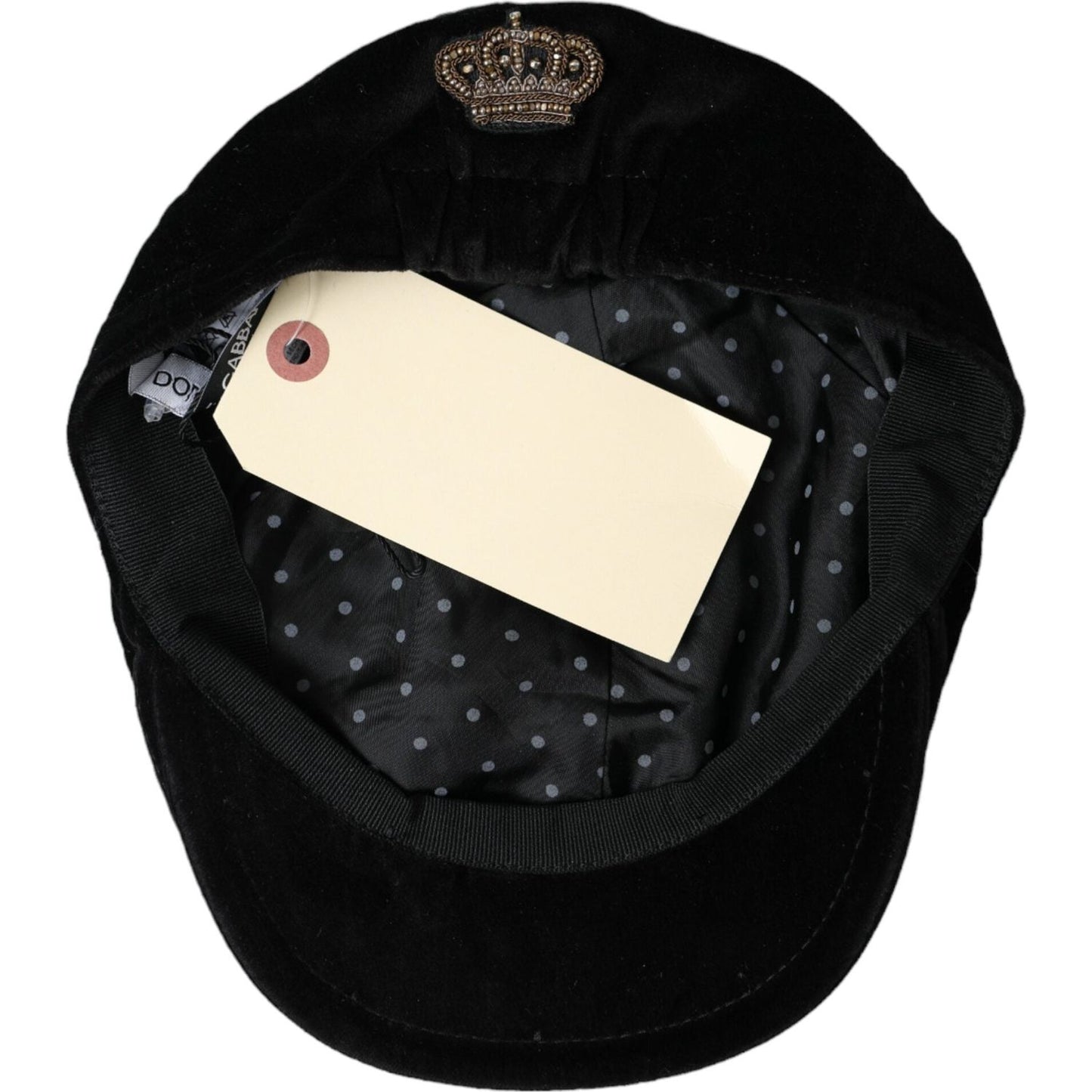 Dolce & Gabbana Black Crown Cotton Newsboy Hat Men Dolce & Gabbana