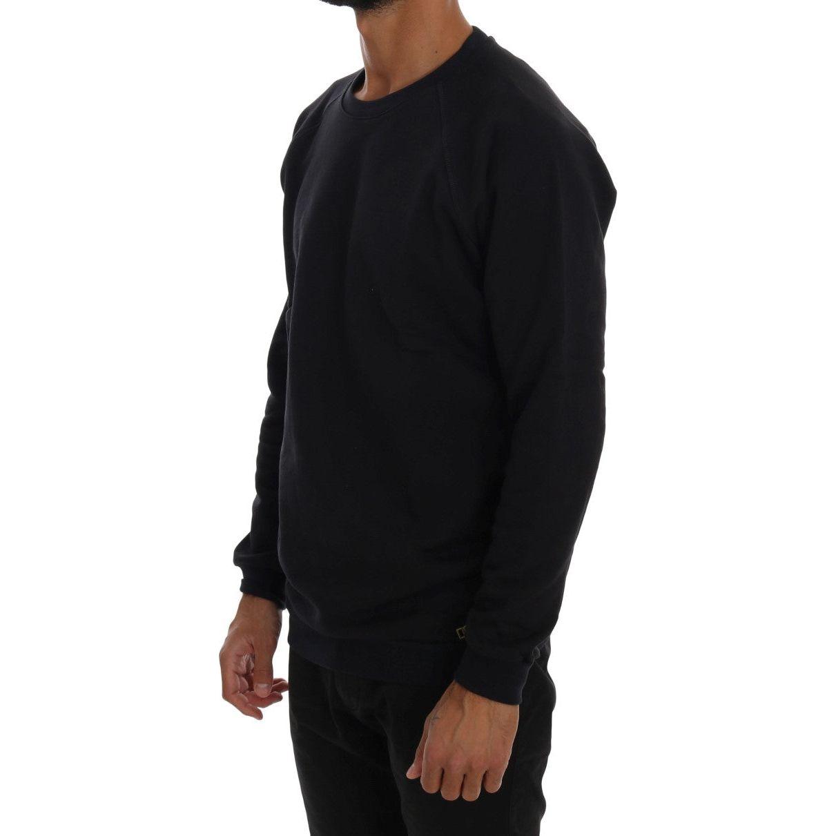 سترة دانييل أليساندريني الأنيقة المصنوعة من القطن ذات الياقة المستديرة باللون الأزرق الداكن