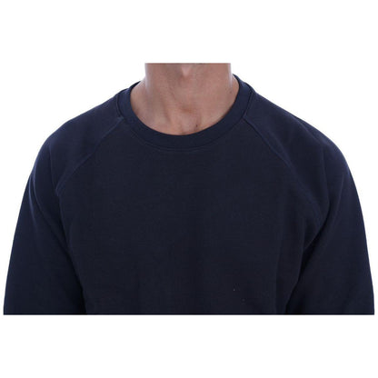 Daniele Alessandrini Blue Crewneck Cotton Sweater