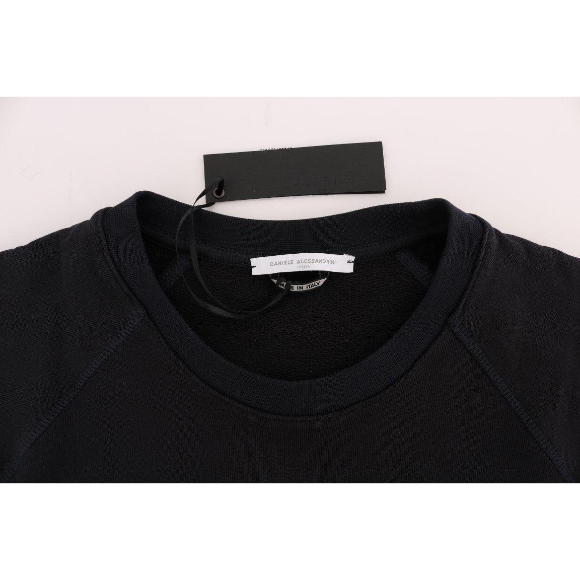 Daniele Alessandrini Blue Crewneck Cotton Sweater